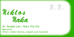 miklos maka business card